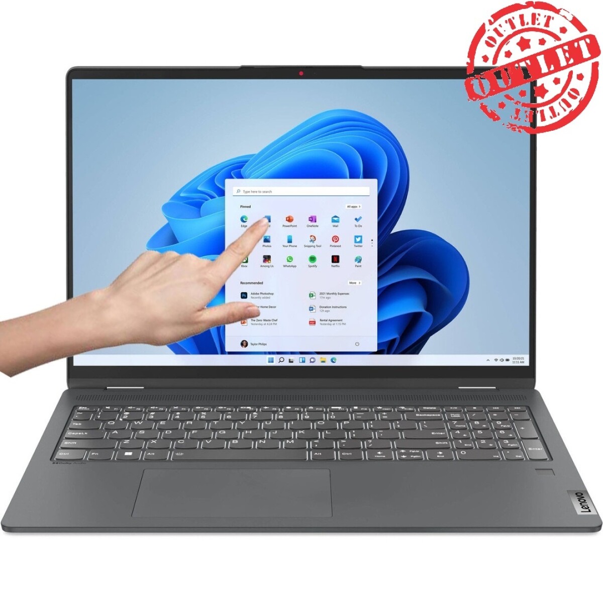 Notebook Convertible Lenovo Core I7 4.7GHZ, 8GB, 512GB Ssd, 16" Wuxga Touch (con Detalles) 
