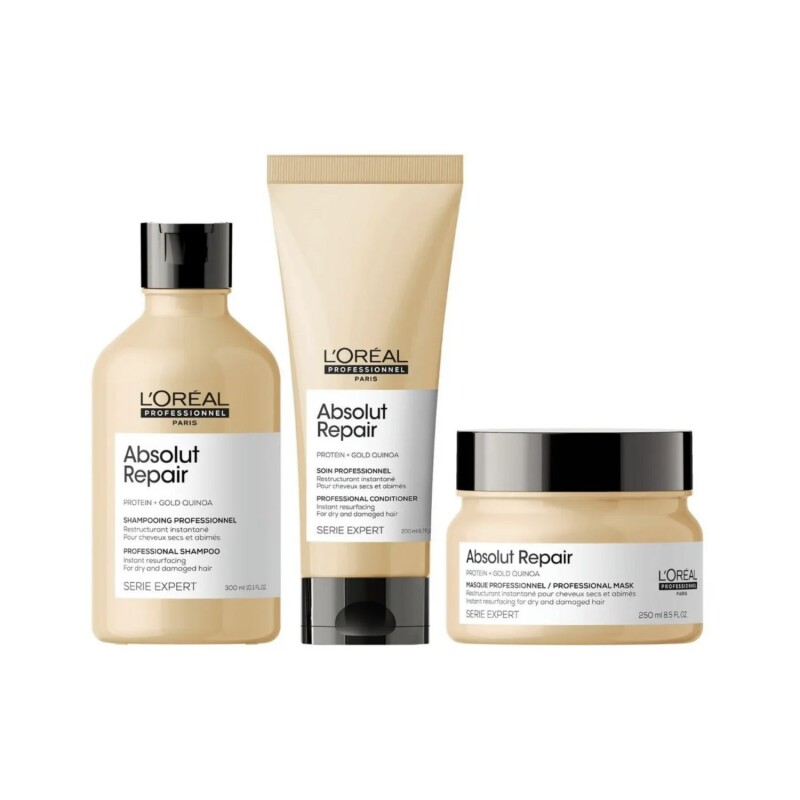 Pack L'Oréal Professionnel Absolut Repair Golden Shampoo + Acond + Máscara Pack L'Oréal Professionnel Absolut Repair Golden Shampoo + Acond + Máscara