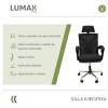Silla Ejecutiva Ergonómica Lumax Modelo Clyde Negro