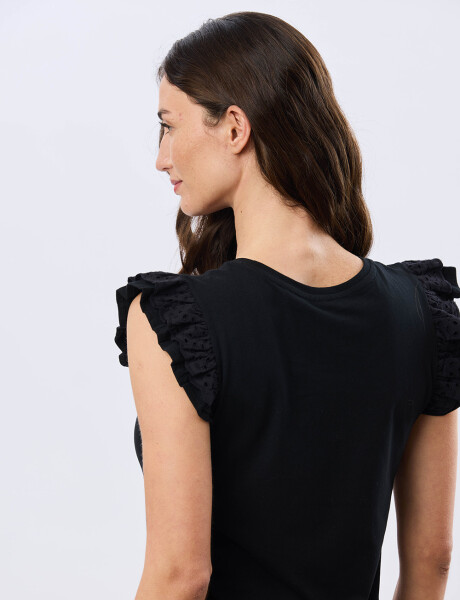 REMERA LISA DE ALGODÓN Negro