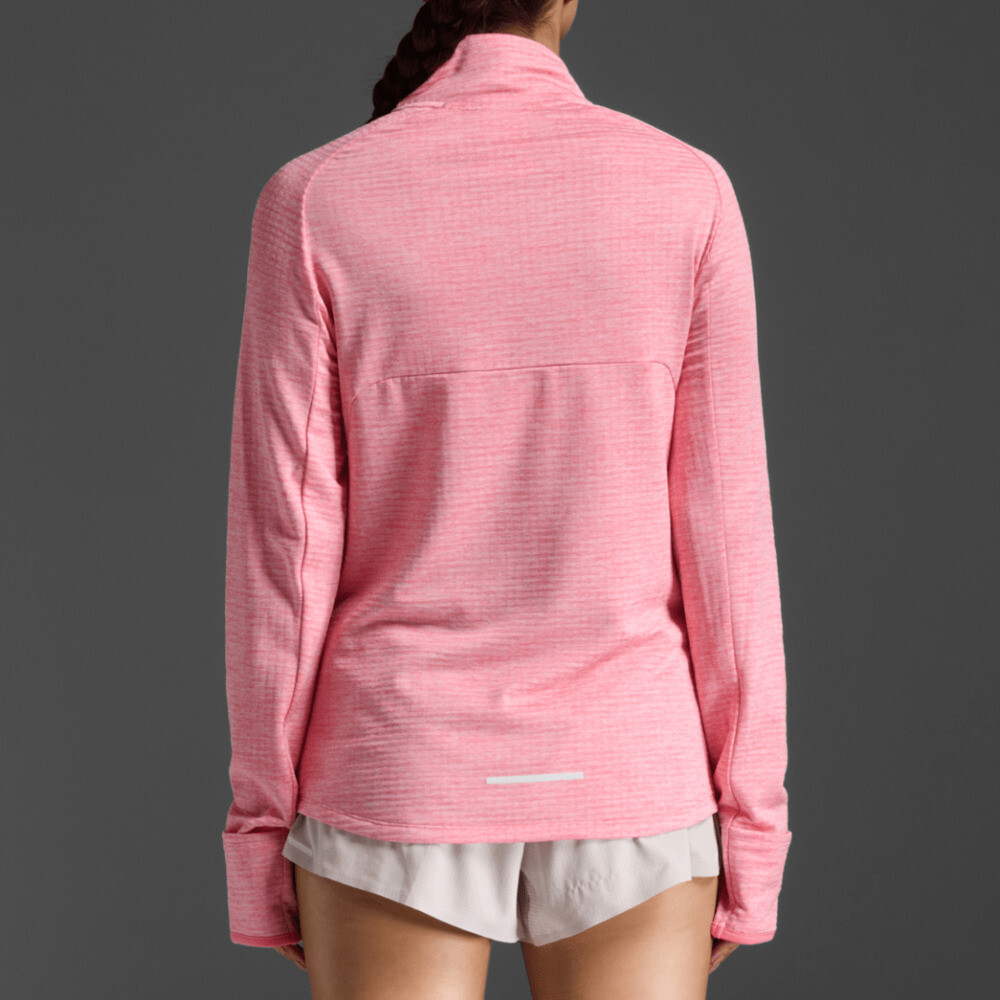 Polo Running Ignition 1/4 Zip Mujer Pink Glow/white Reflective