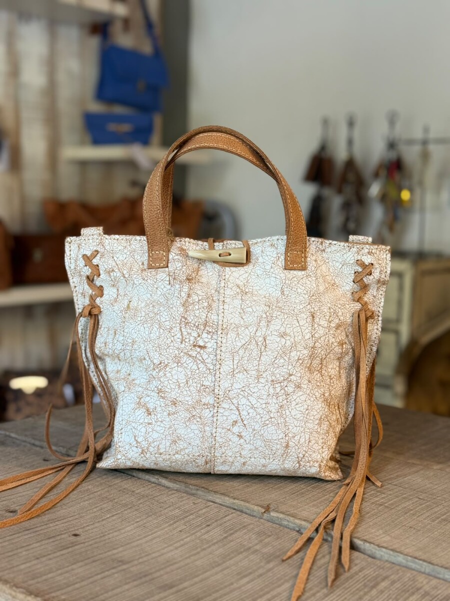 Cartera Texas Medium - Blanco Crack 