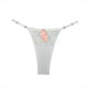 Tanga Colaless Ajustable De Encaje Blanco