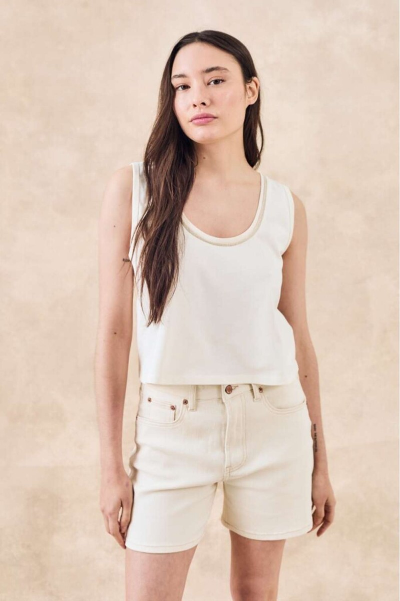 Top Cinta Metalizada - Crudo 