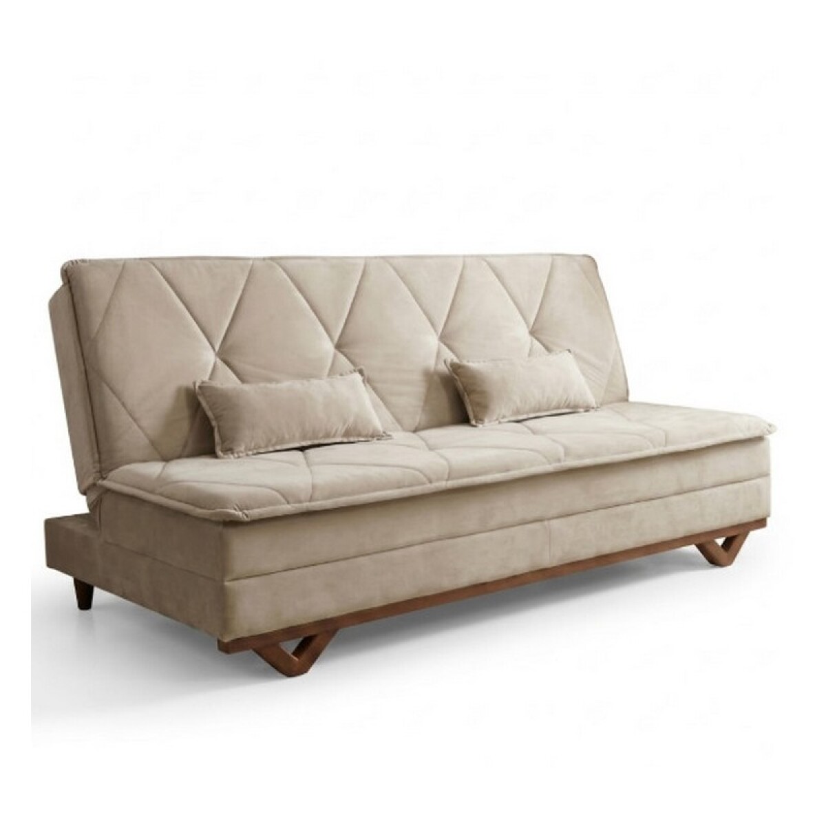 SOFA CAMA HELLEN ESTORIL 3 LUGARES RUSTICO LISO. TOSTADO 