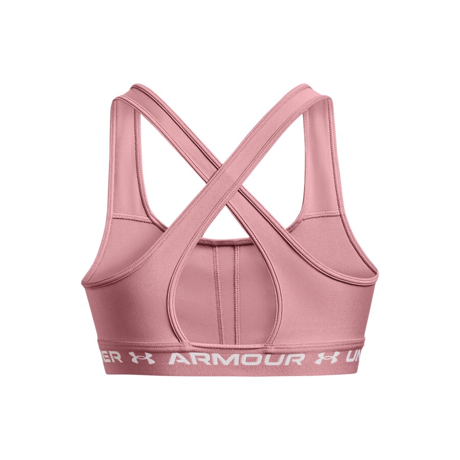 Top de Mujer Under Armour Mid Crossback Rosado - Blanco