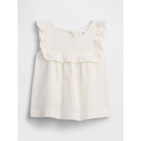 V-LINEN TOP SP26 NEW OFF WHITE