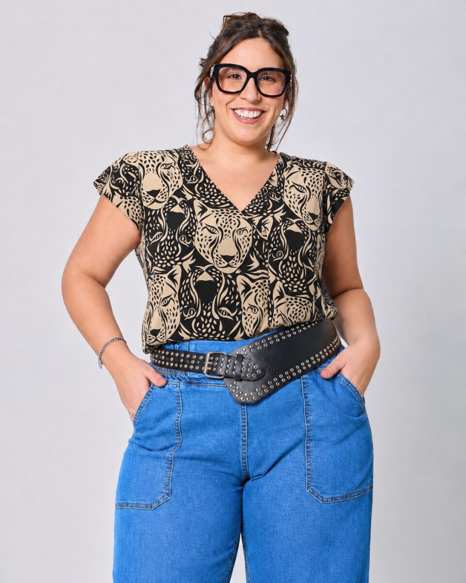 Blusa Beti - leopardo 