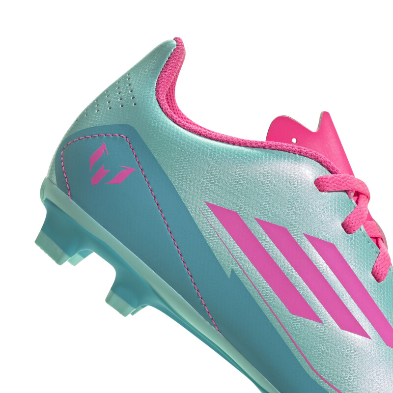 Championes de Fútbol 11 Infantiles Adidas F50 Club Messi Verde Agua - Rosado - Cian