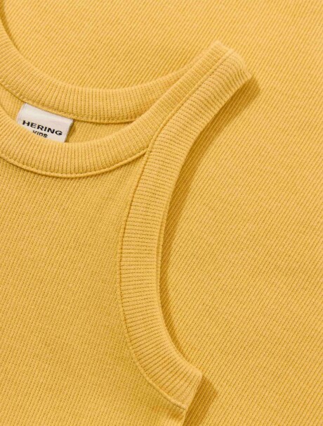 VESTIDO INFANTIL SIN MANGAS AMARILLO