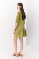 VESTIDO LINO STEP OLIVA