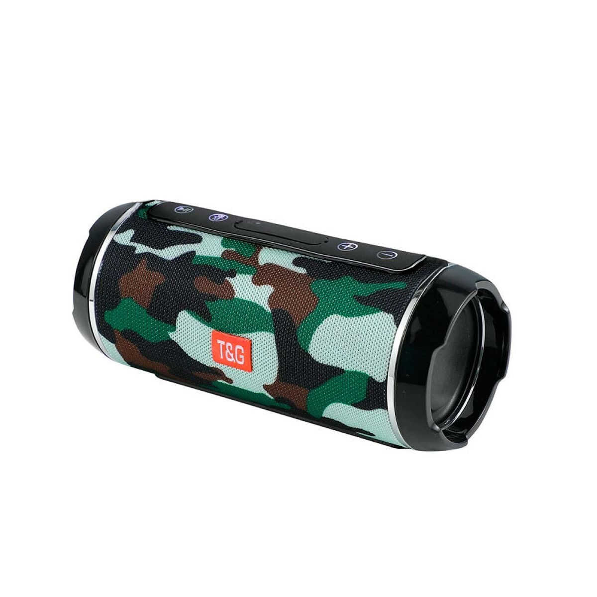 PARLANTE PORTÁTIL BLUETOOTH TG116 CILINDRO SIMIL FLIP CAMUFLADO 
