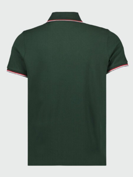 Moncler -Remera polo de algodón manga corta Verde