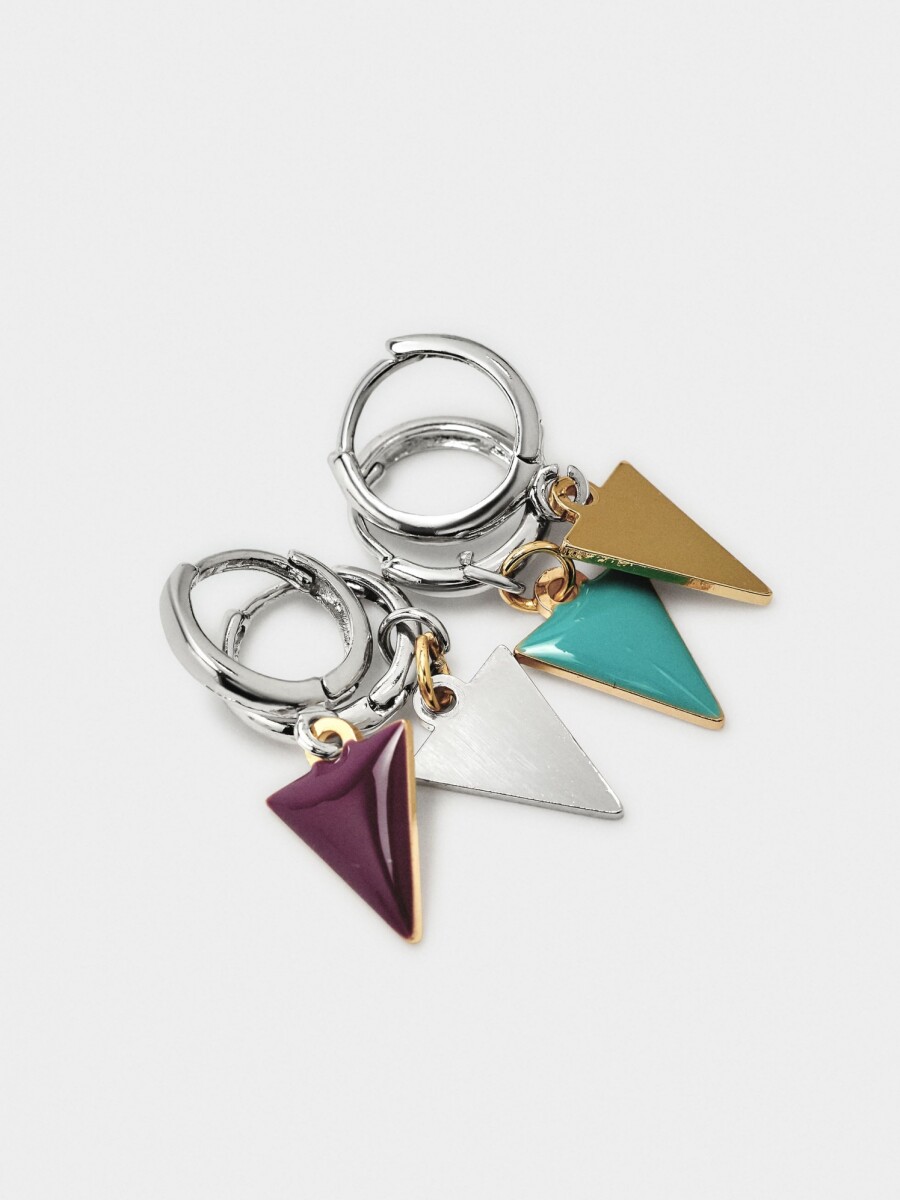 Set De Aros Con Esmalte multicolor