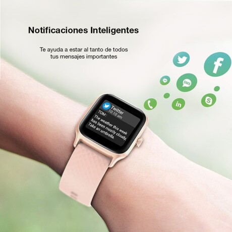 Reloj Inteligente Smartwatch Estilo de Vida y Fitness EW1 Rosa