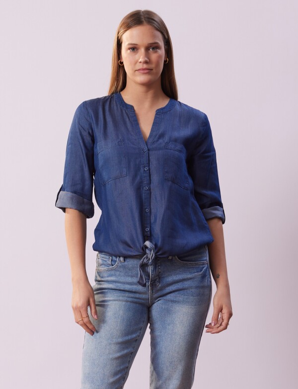 Blusa Tencel JEAN OSCURO
