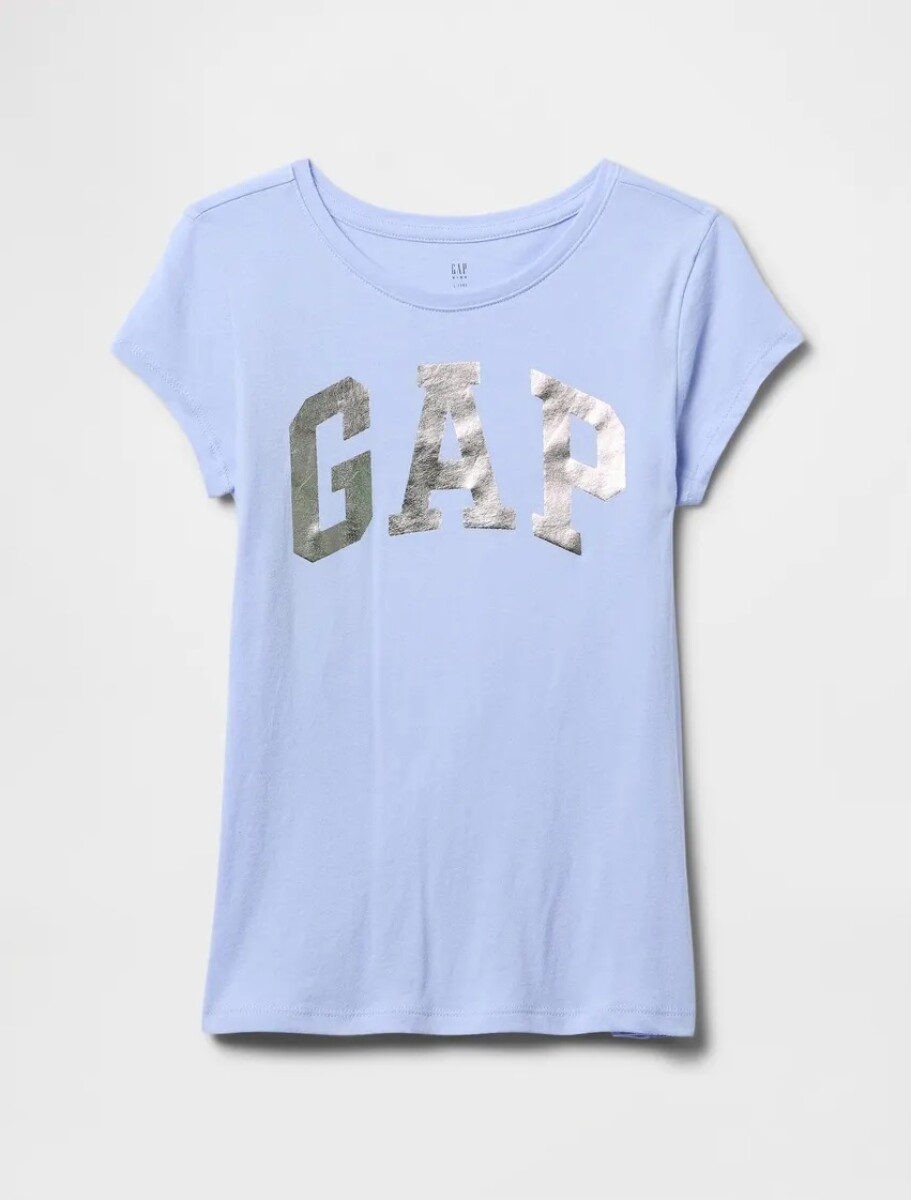 Remera Logo Gap Niña - Blue Crystal 