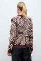 Sweater jacquard paisley ciruela
