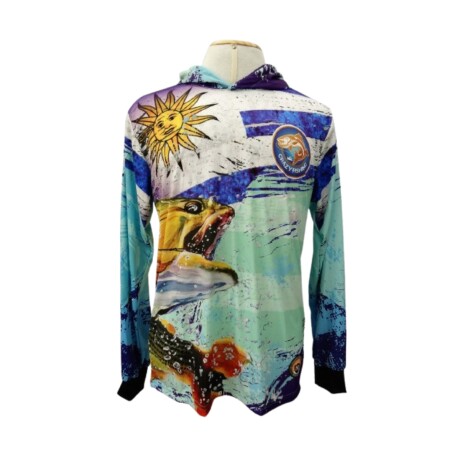 Remera oristal c/cierre p/uv pesca. Remera oristal c/cierre p/uv pesca.
