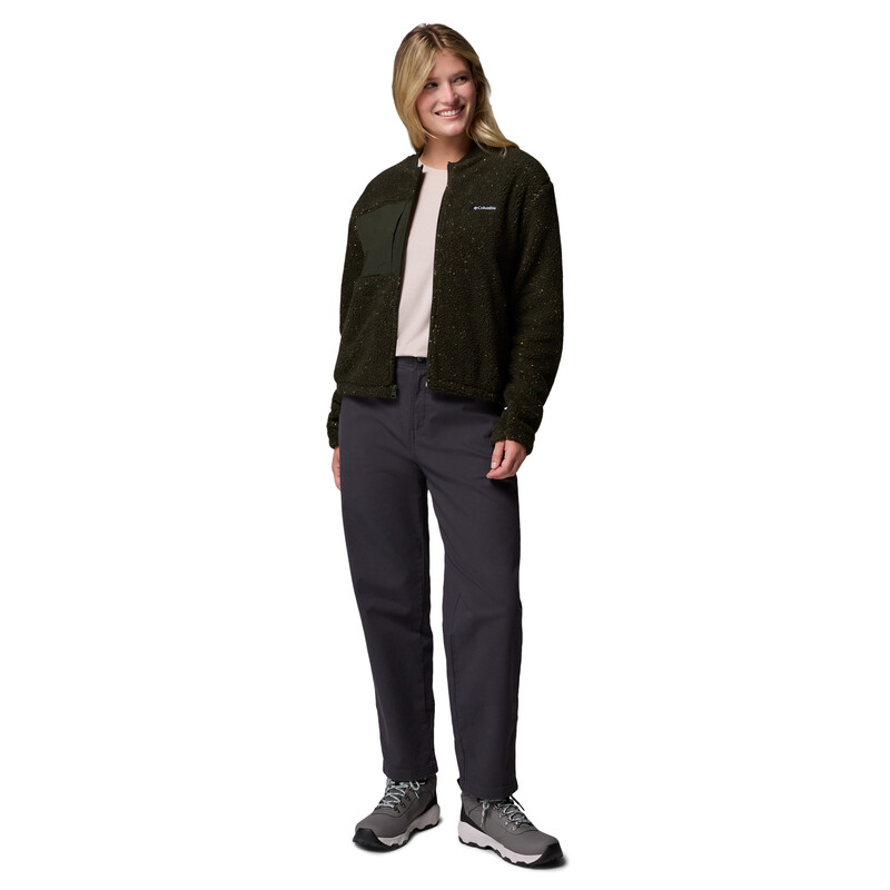 Campera Stellar Path Fleece Bomber Mujer Greenscape