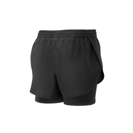 2 in 1 Run Short W Black