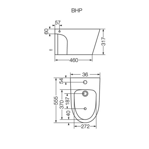 Bidet Para Colgar Blanco Ferrum Marina No Incluye La Tapa 000