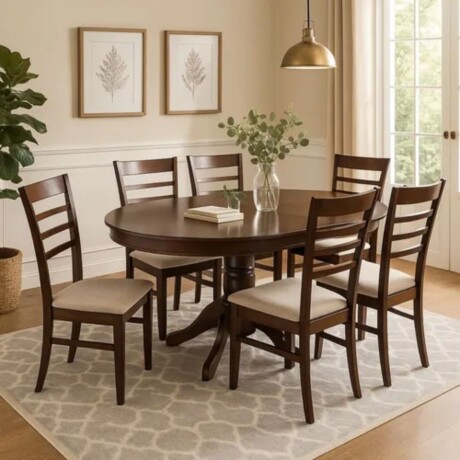 Juego de comedor 6 sillas Extensible Juego de comedor 6 sillas Extensible