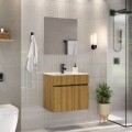 MUEBLE DE BAÑO SUSPENDIDO 60 CM CON MESADA Y ESPEJO MUEBLE DE BAÑO SUSPENDIDO 60 CM CON MESADA Y ESPEJO