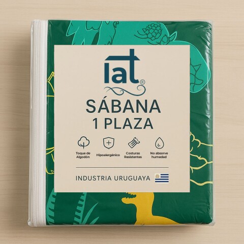 Juego De Sabanas 1 Plaza Toque Algodón Sommier Infantil Dinosaurio - T. Rex Juego De Sabanas 1 Plaza Toque Algodón Sommier Infantil Dinosaurio - T. Rex