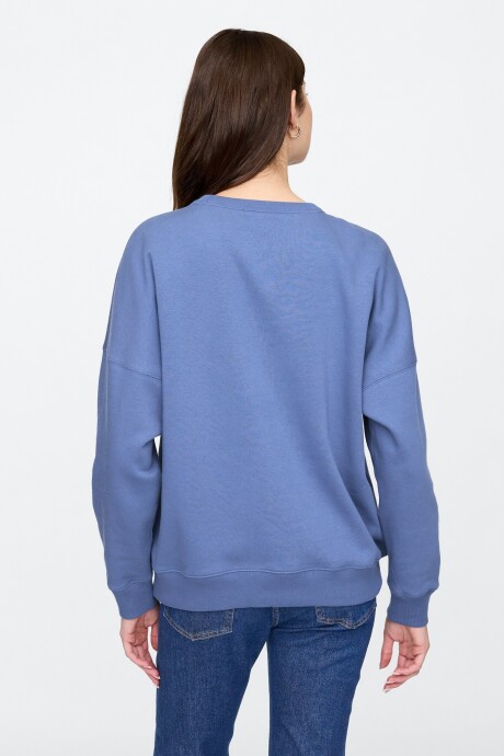 Buzo Deportivo Logo Gap Mujer Bijou Blue 18-3921 Tcx