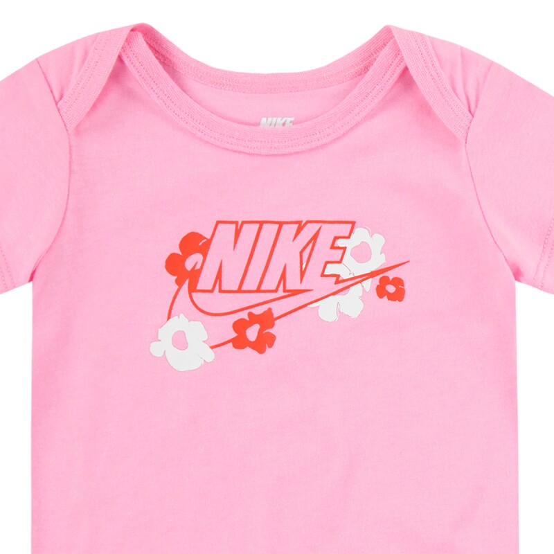 Conjunto Nike Floral Bodysuit Legging de Niños Rosado