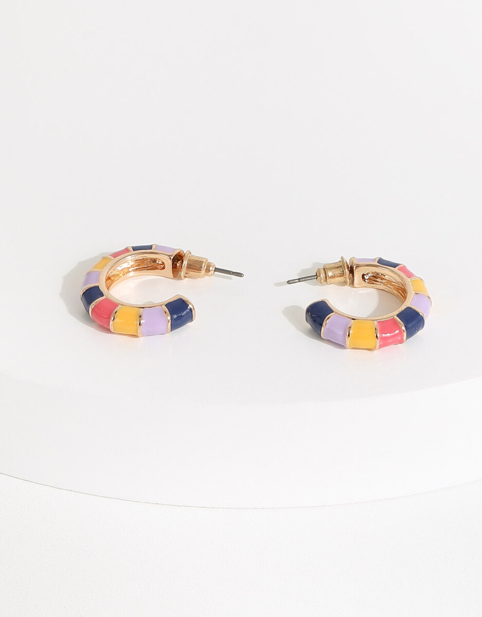 Argollas Con Esmalte 