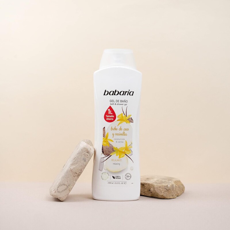Gel de Ducha Babaria Leche de Coco y Vainilla Frasco 1L Gel de Ducha Babaria Leche de Coco y Vainilla Frasco 1L