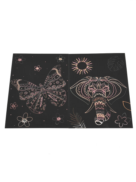 ILUSTRACIONES RASPABLES NEGRO