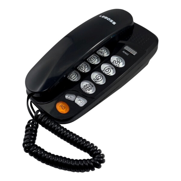 Telefono Fijo De Mesa O Pared Base B636 Numeros Grandes Variante Color Negro