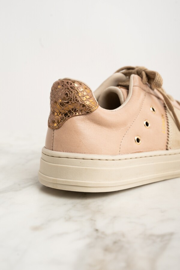 Zapatilla Cuero Rosa Viejo