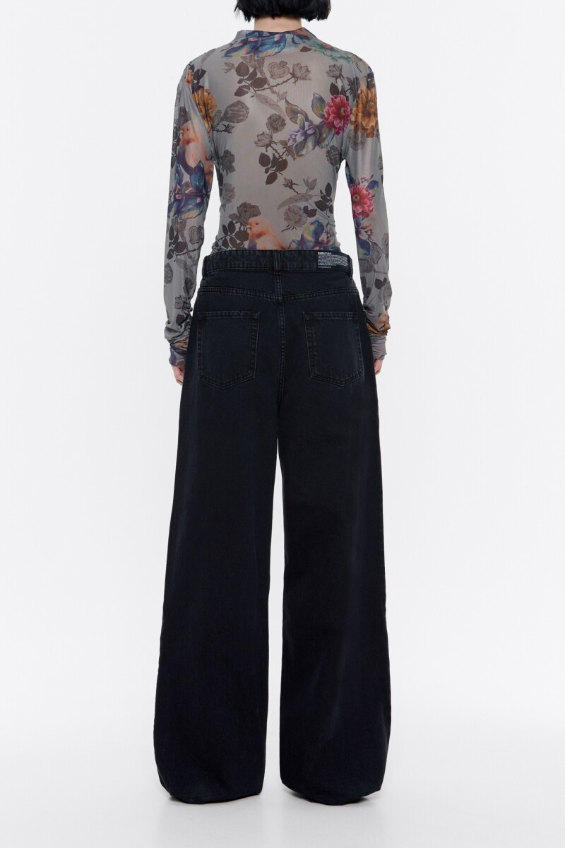WIDE LEG - VAQUERO LAVADO Negro