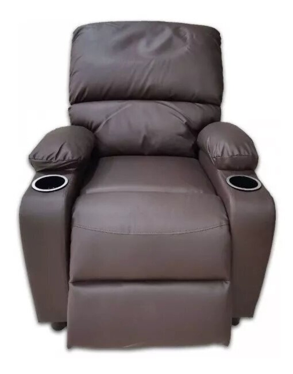 Poltrona RECLINER Con Posa Vasos color MARRON 
