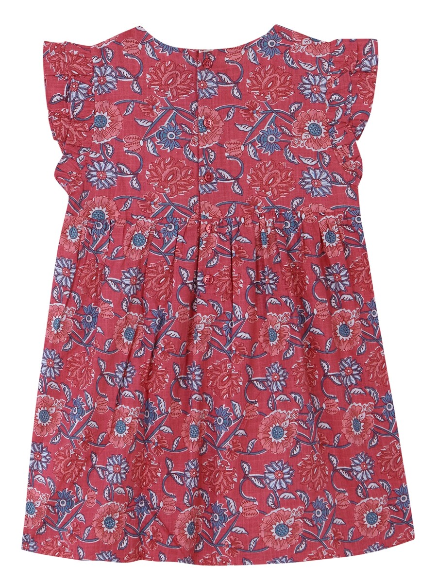 Vestido Estampado Flores Piedra