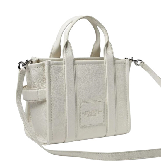 MARC JACOBS - THE LEATHER SMALL TOTE BAG Blanco