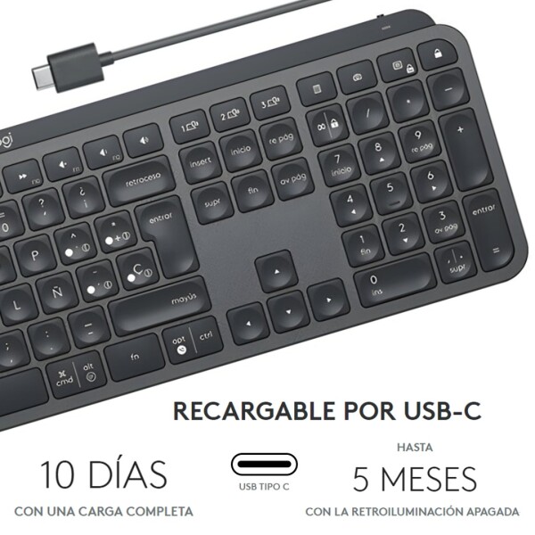 Teclado Inalámbrico Logitech Mx Key En Español TECLADO LOGITECH MX KEYS WIRELESS