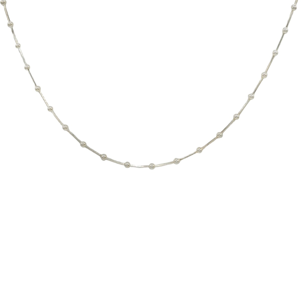 Cadena Bolitas-Plata 925-Sin Piedra-CD3041 - sinpiedra 