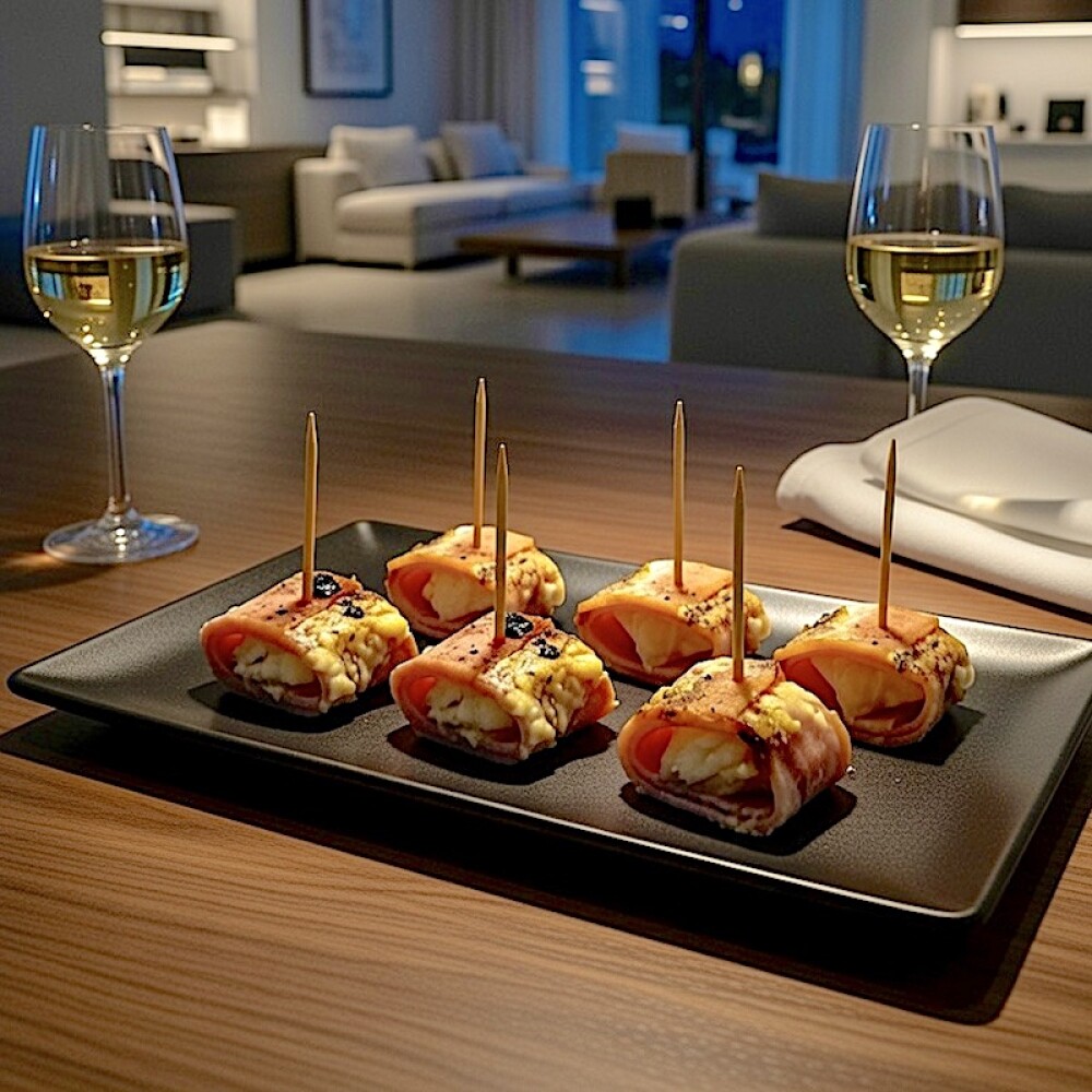 6 Rollitos de Ananá con Jamón 6 Rollitos de Ananá con Jamón