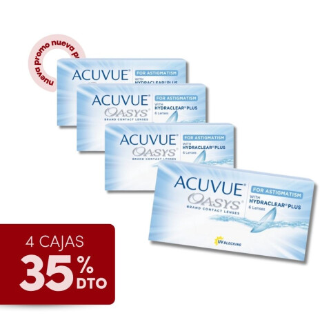 Acuvue Oasys Tórico - PROMO 4 Cajas Acuvue Oasys Tórico - Promo 4 Cajas