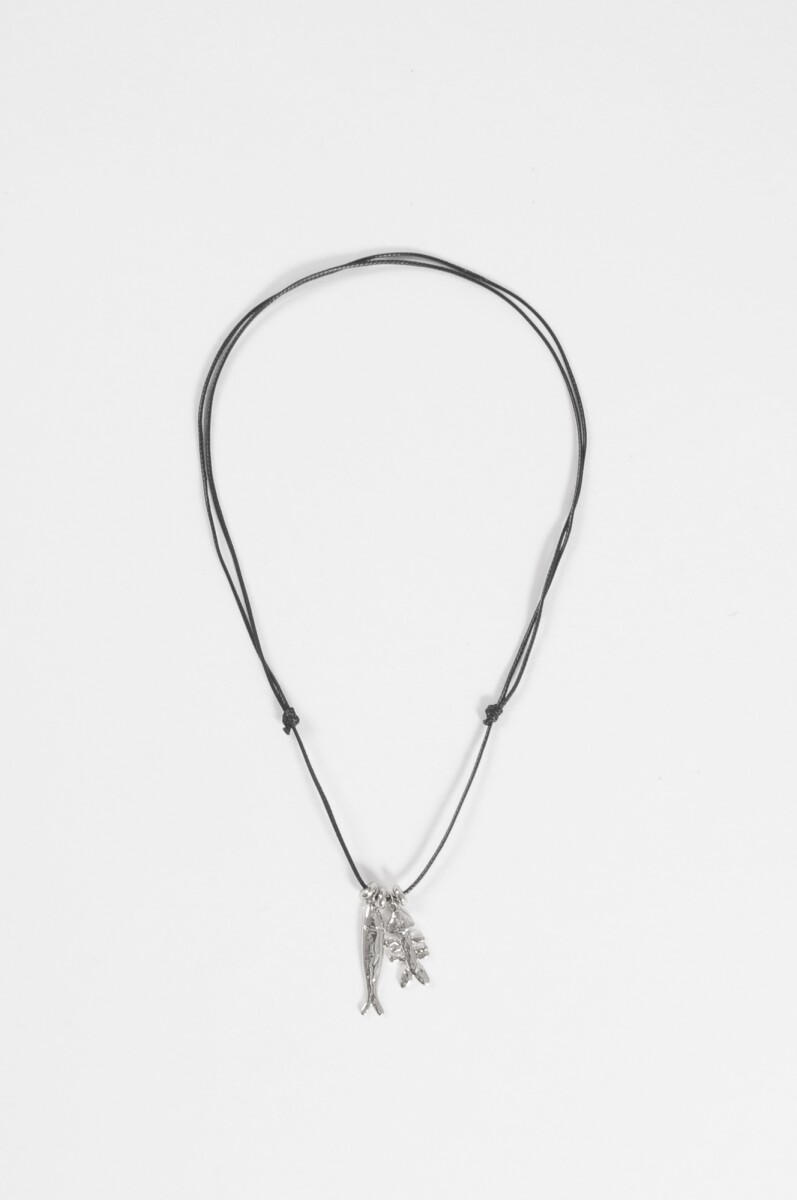 Collar cordón fisher - plateado 