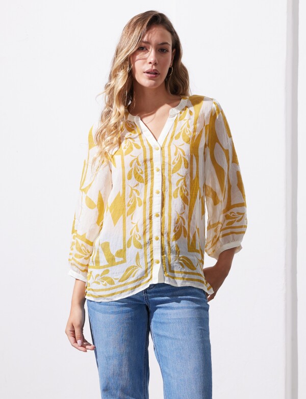 Blusa Gasa MOSTAZA/MULTI