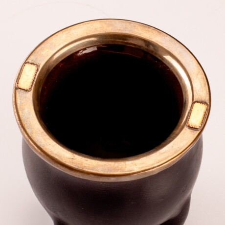 Mate Cerámica Plata y Oro C2