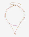 Collares Cortos Strass Collar Multicadena Dije Cangrejo - Dorado