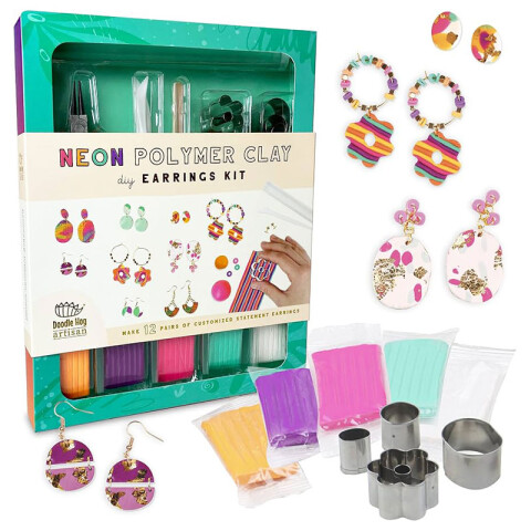 Kit para crear y fabricar aretes de arcilla c/ accesoriosDIY Kit Para Crear Y Fabricar Aretes De Arcilla C/ Accesoriosdiy