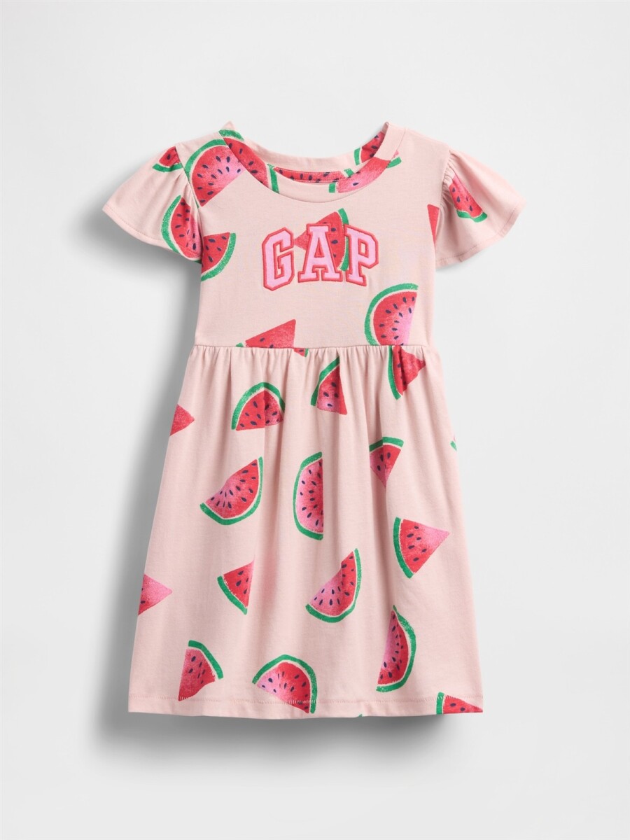 Vestido Logo Gap Toddler Niña - Watermelon 